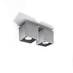 Stropna svetilka QUAD 2 siva (26x11x12cm)