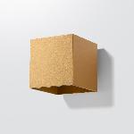 Stenska svetilka QUAD 1 zlata (10x12.5x10cm)