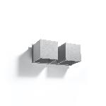 Stenska svetilka QUAD 2 siva (26x12x11cm)