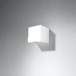 Stenska svetilka LUCA bela LED IP54 (10x10x10cm)