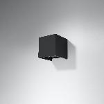 Stenska svetilka LUCA črna LED IP54 (10x10x10cm)