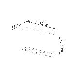 Stropna svetilka SOLE črna LED (13.7x3.5x8.3cm)