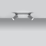 Stropna svetilka RING 2 siva (30x6x16cm)