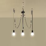 Lestenec EDISON 3 črn (300x300x150cm)