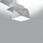 Stropna svetilka HEXA 25 srebrna (25x25x15cm)