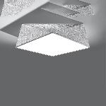Stropna svetilka HEXA 45 srebrna (45x45x15cm)