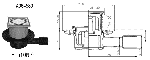HL talni odtok DN40/50 123x123mm (115x115mm) s smradno zaporo