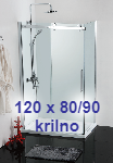 Pravokotne tuš kabine 120x80 in 120x90, krilno odpiranje