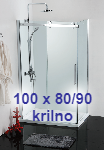 Pravokotne tuš kabine 100x80 in 100x90, krilno odpiranje